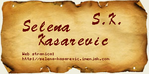 Selena Kašarević vizit kartica